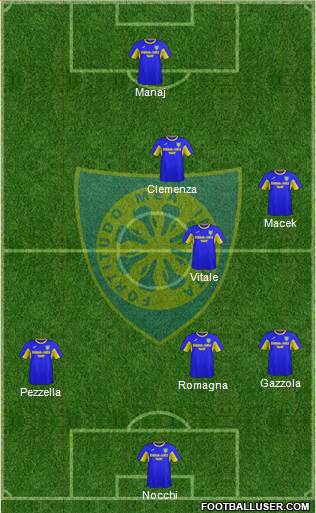 Carrarese 4-4-1-1 football formation