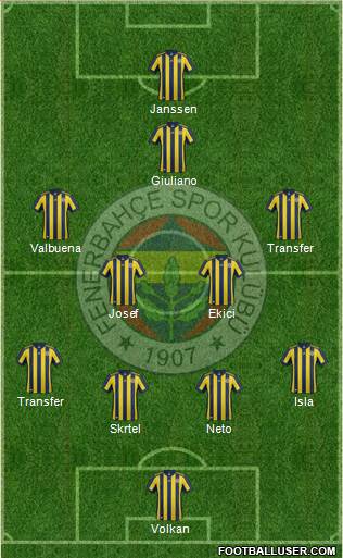 Fenerbahçe SK Formation 2017