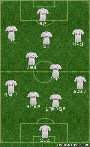 Tottenham Hotspur Formation 2017