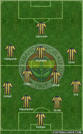 Fenerbahçe SK Formation 2017