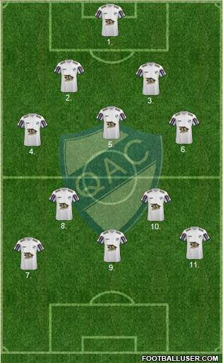 Quilmes 3-5-1-1 football formation