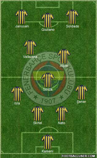 Fenerbahçe SK Formation 2017