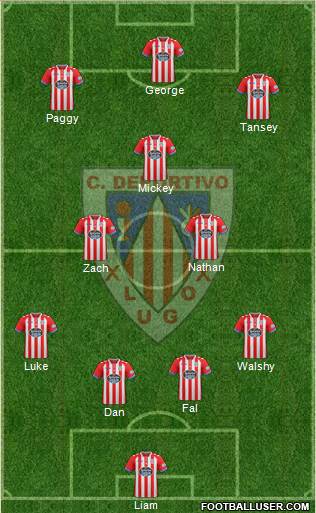 C.D. Lugo football formation