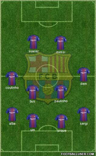 F.C. Barcelona Formation 2018