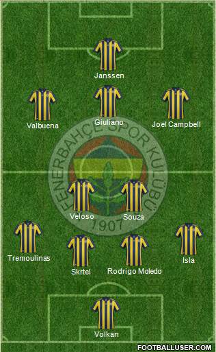 Fenerbahçe SK Formation 2018