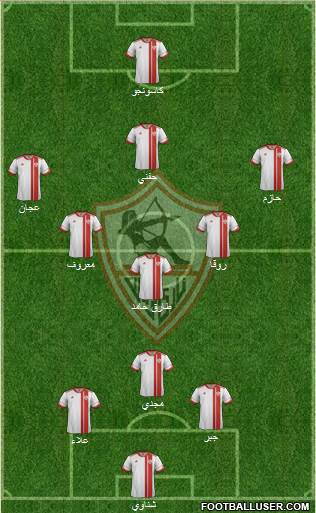 Zamalek Sporting Club 3-5-1-1 football formation