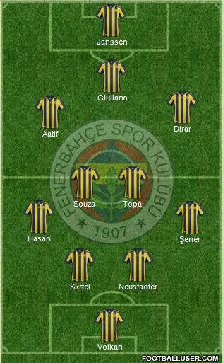Fenerbahçe SK Formation 2018