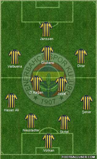 Fenerbahçe SK Formation 2018