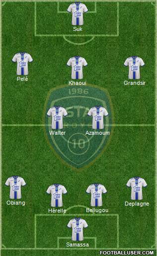 Esperance Sportive Troyes Aube Champagne 4-2-3-1 football formation