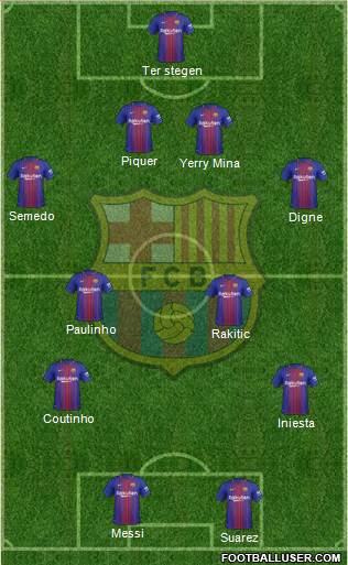 F.C. Barcelona Formation 2018