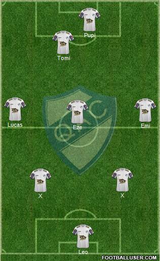 Quilmes 3-5-2 football formation