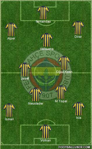 Fenerbahçe SK Formation 2018