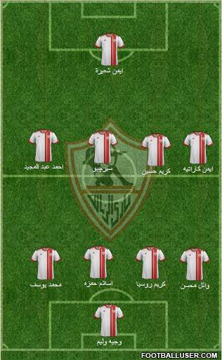 Zamalek Sporting Club 4-4-1-1 football formation