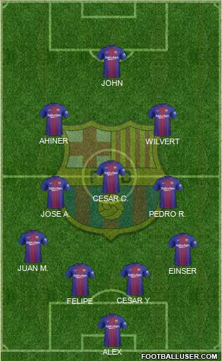 F.C. Barcelona Formation 2018