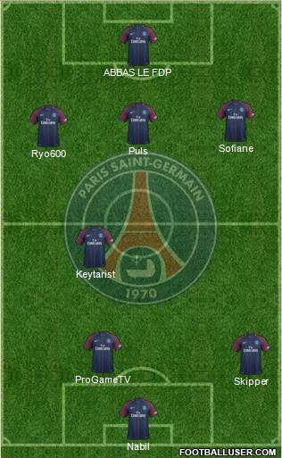 Paris Saint-Germain Formation 2018