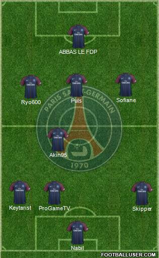 Paris Saint-Germain Formation 2018