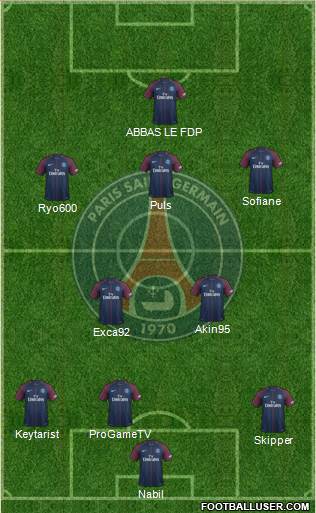 Paris Saint-Germain Formation 2018