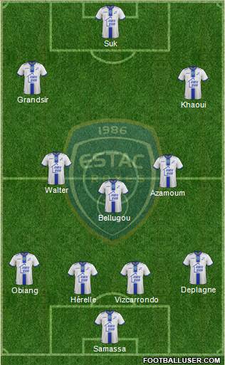 Esperance Sportive Troyes Aube Champagne football formation