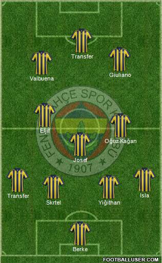 Fenerbahçe SK Formation 2018