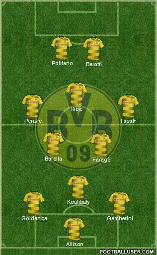 Borussia Dortmund Formation 2018