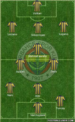 Fenerbahçe SK Formation 2018