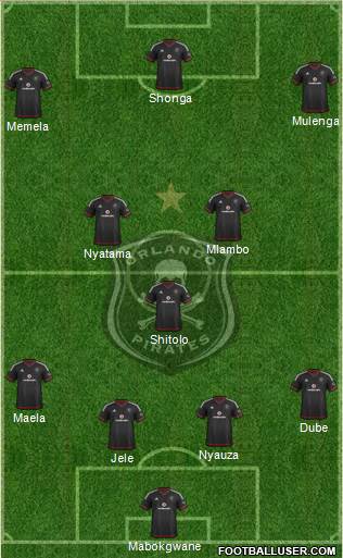 Orlando Pirates Formation 2018