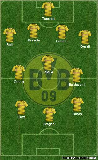 Borussia Dortmund Formation 2018