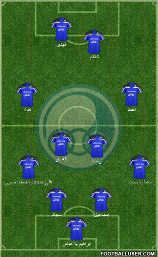 Esteghlal Ahvaz Formation 2018
