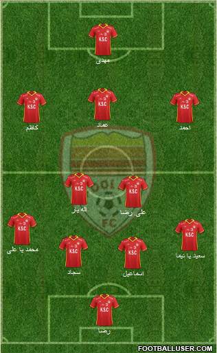 Foulad Khuzestan football formation