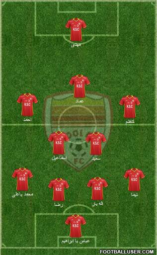 Foulad Khuzestan football formation