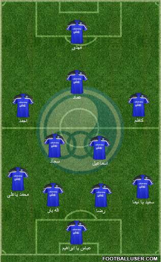 Esteghlal Ahvaz Formation 2018