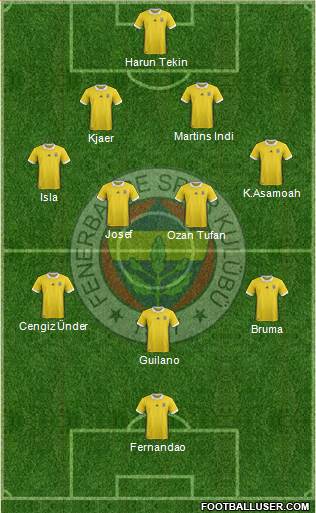 Fenerbahçe SK Formation 2018