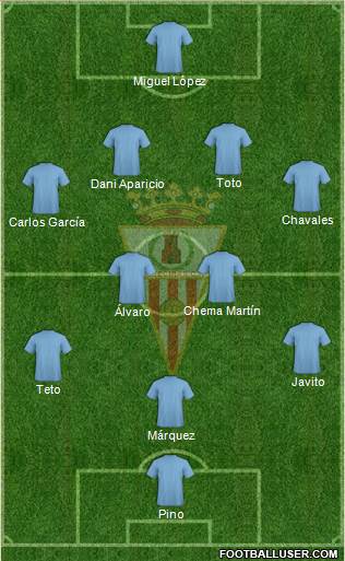 Algeciras C.F. 4-4-1-1 football formation