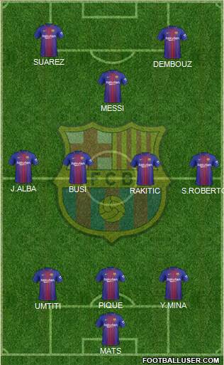 F.C. Barcelona Formation 2018