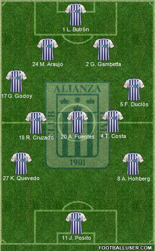 C Alianza Lima Formation 2018