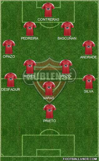 CD Ñublense S.A.D.P. football formation