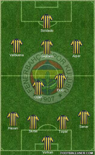 Fenerbahçe SK Formation 2018