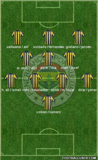 Fenerbahçe SK Formation 2018