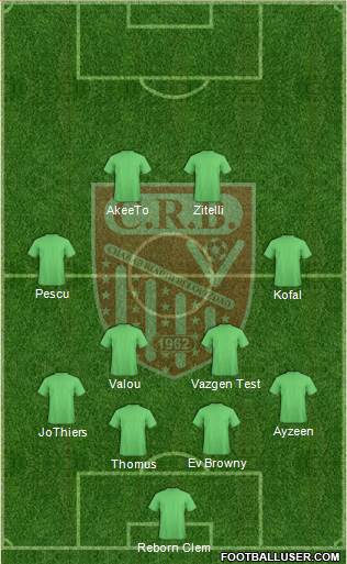 Chabab Riadhi Belouizdad 4-4-2 football formation