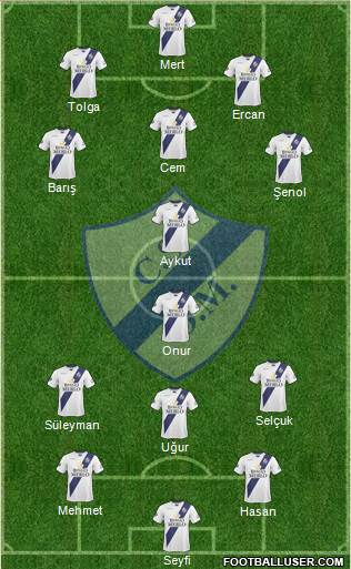 Deportivo Merlo 4-2-3-1 football formation