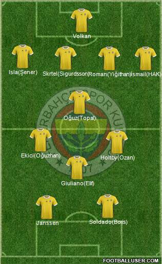 Fenerbahçe SK Formation 2018