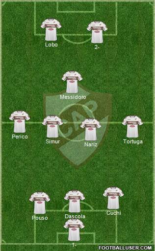 Platense football formation