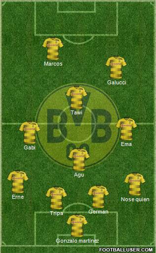 Borussia Dortmund Formation 2018