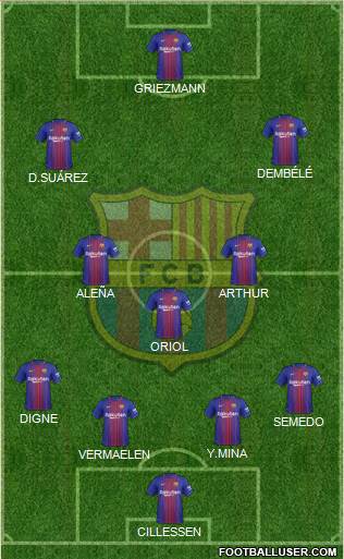 F.C. Barcelona Formation 2018