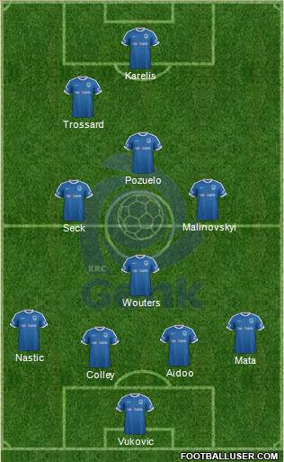 K Racing Club Genk football formation