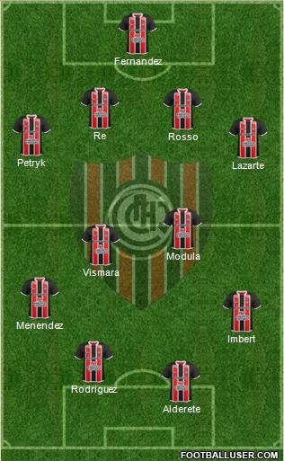 Chacarita Juniors football formation