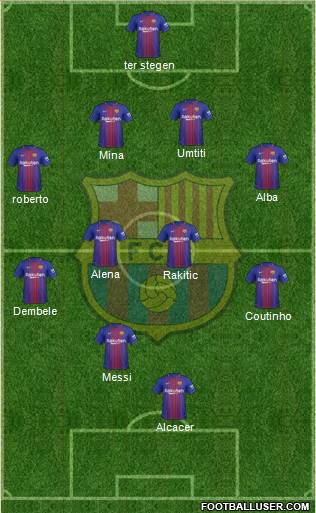 F.C. Barcelona Formation 2018