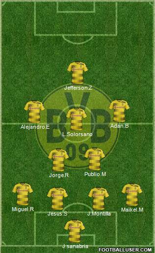 Borussia Dortmund Formation 2018