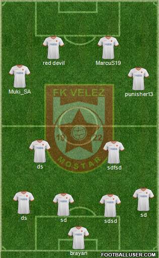 FK Velez Mostar Formation 2018
