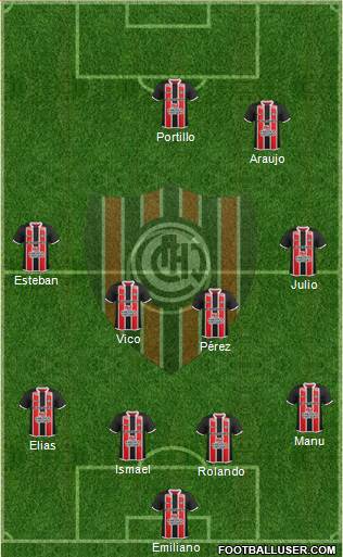 Chacarita Juniors football formation